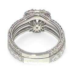 Ashi Sterling Silver Cubic Zirconia Vacation Wedding Ring Set Size 7